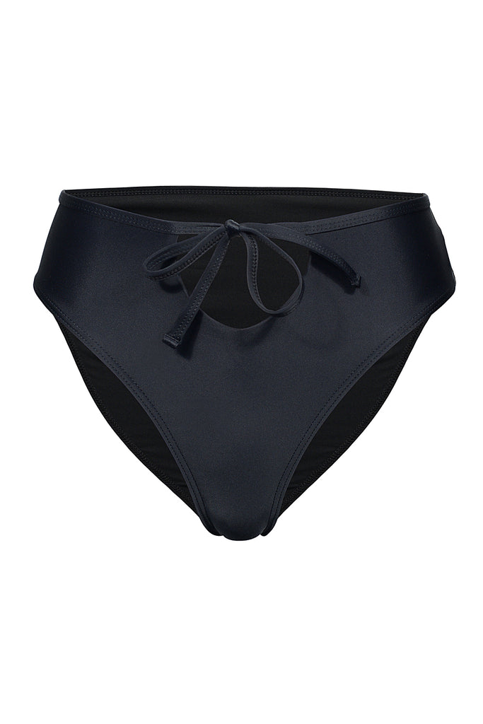 Camille Tie Front Bikini Bottom in Black. Shop Now Pay Later with Afterpay.